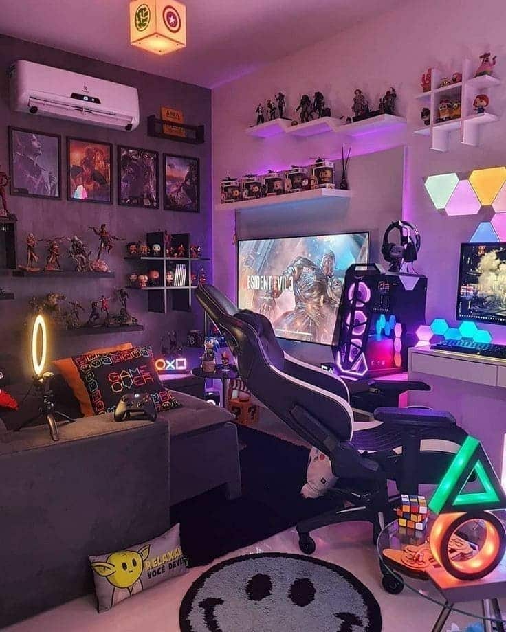 Como fazer uma decoração de quarto gamer-02