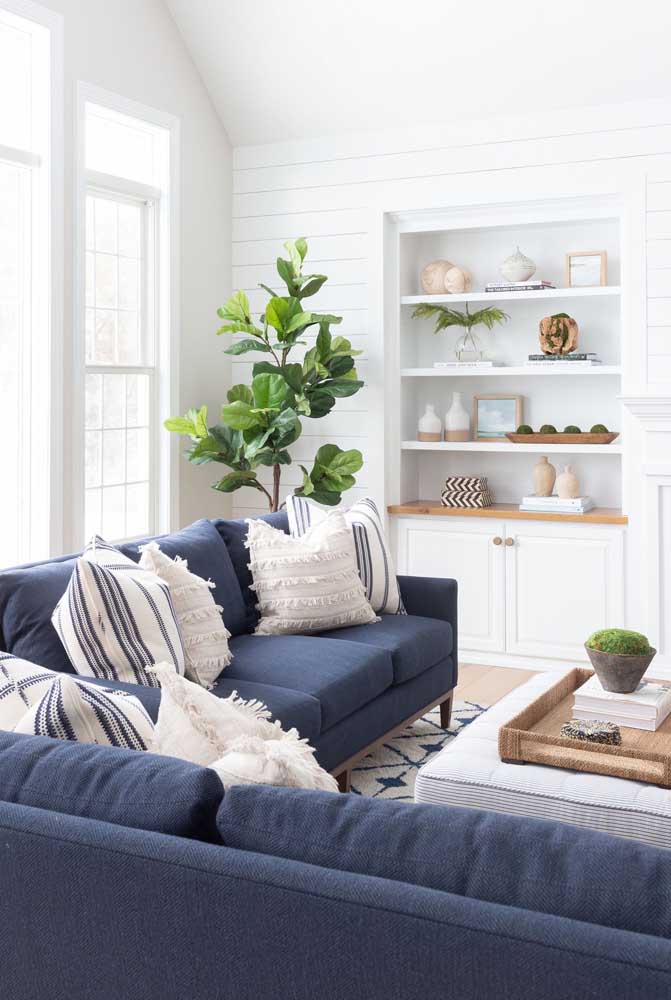 Sofá Azul Marinho Dicas e Inspirações para decorar - 20