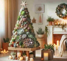 Top 05 Dicas Simples para fazer uma Árvore de Natal com Suculentas e Decorar sua Casa o Ano Todo!