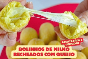 Bolinhos de Milho Recheados com Queijo