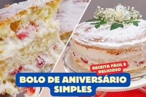 Bolo de Aniversário Simples e Delicioso com Sabor de Infância