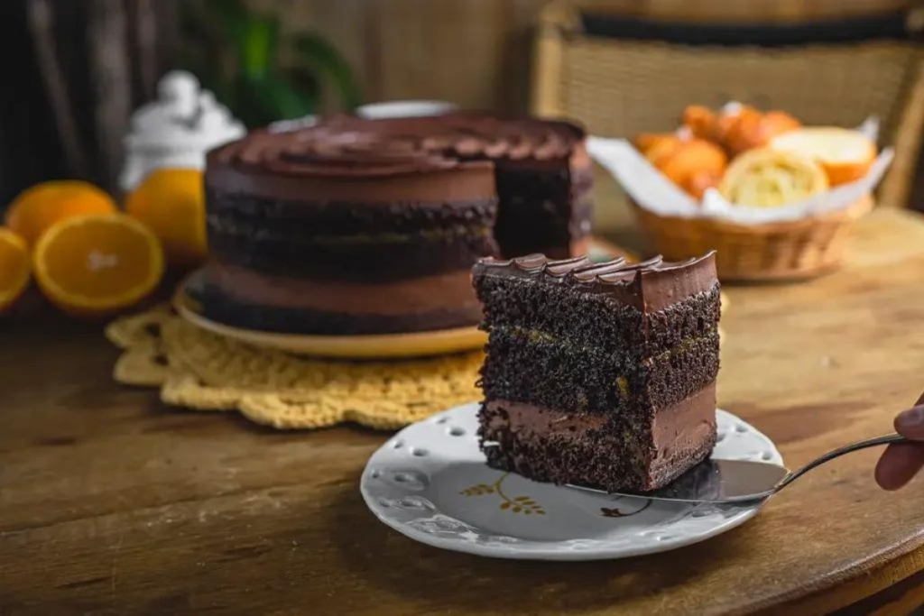 Bolo de Chocolate Casquinhas de chocolate com ganache