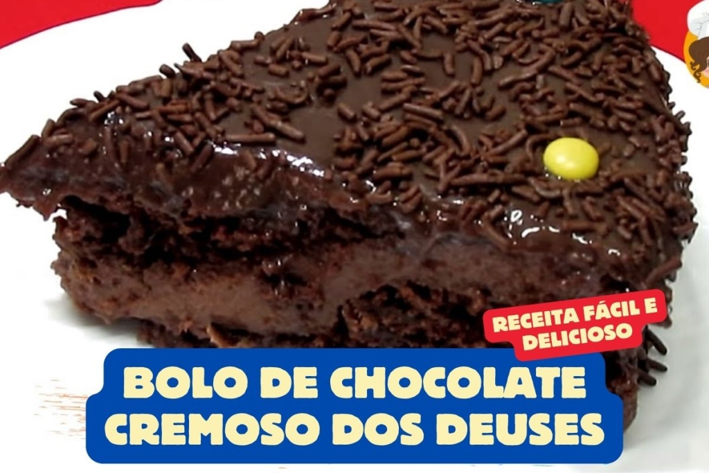 Bolo de Chocolate Cremoso dos Deuses