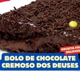 Bolo de Chocolate Cremoso dos Deuses: Receita Fácil e Deliciosa