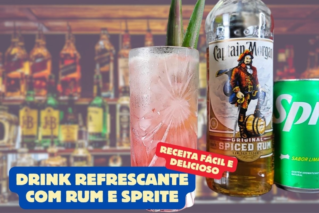 Drink Refrescante com Rum e Sprite