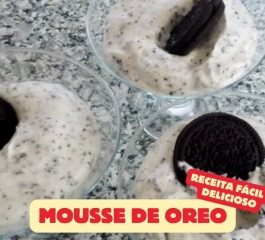 Mousse de Oreo com 3 Ingredientes: Delícia Fácil e Rápida