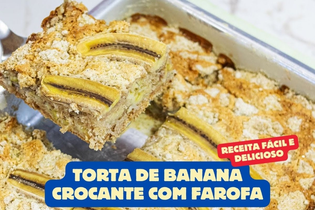 Torta de Banana Crocante com Farofa