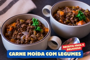 Receita de Carne Moída com Legumes